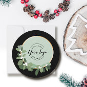 2025 Vakantie Corporate Groene Krans Custom Logo Feestdagenkaart