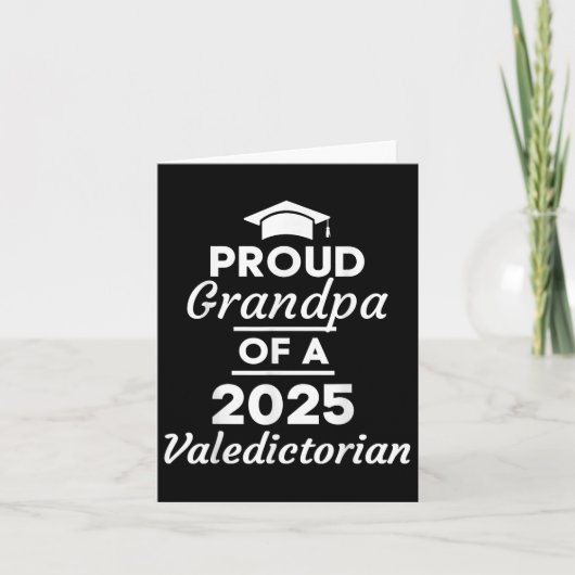 2025 Valedictorian Opa 2025 College Afstuderen Kaart (Voorkant)