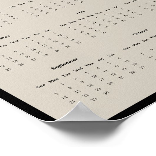 2025 Vassar College hoofdingang wandkalender Poster (Hoek)