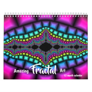 2025 Verbazingwekkende Fractal Art Psychedelic Kalender