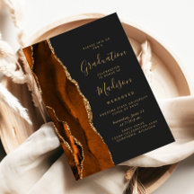 2025 Verbrand Sinaasappel Agaat Dark Afstuderen