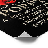 2025 Verenigde Staten Memorial Veterans Day Red Po Poster (Hoek)