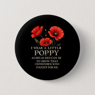 2025 Verenigde Staten Memorial Veterans Day Red Po Ronde Button 5,7 Cm