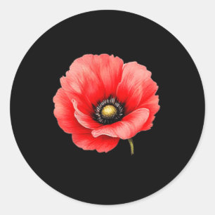 2025 Verenigde Staten Memorial Veterans Day Red Po Ronde Sticker