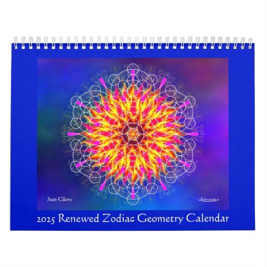 2025 Vernieuwde Zodiac Geometrie Kalender (Hoes)
