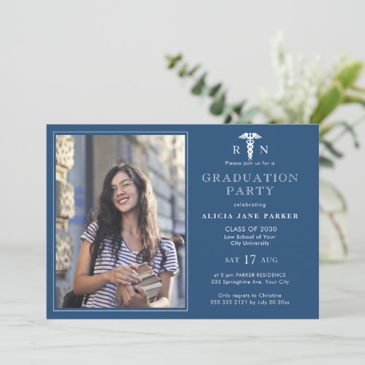 2025 Verpleegschool afstuderen foto Kaart (Staand voorkant)