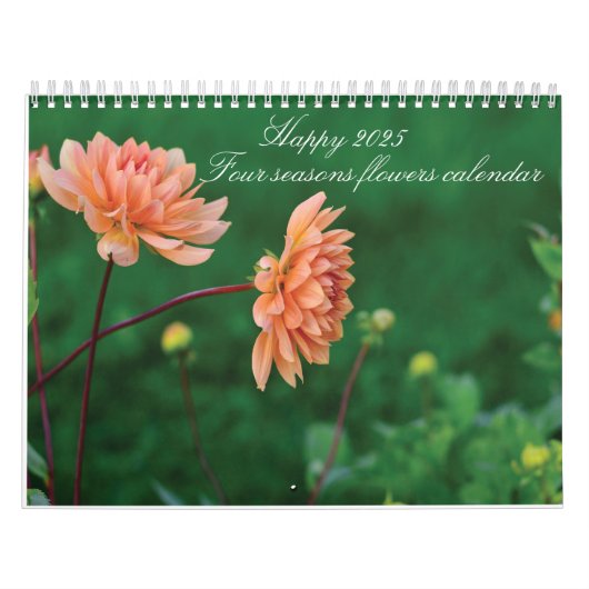 2025 Vier seizoenen bloemen kalender (Hoes)