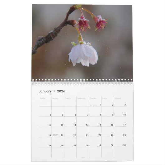 2025 Vier seizoenen bloemen kalender (Jan 2026)
