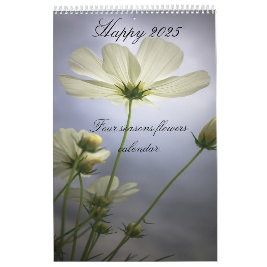 2025 Vier seizoenen bloemen kalender (Hoes)