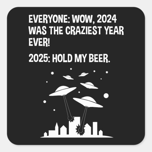 2025 vieren we onze bierdag vierkante sticker (Voorkant)