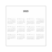 2025 Vierkante Maandkalender Rubberstempel (Afrduk)