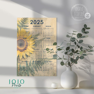 2025 Vintage Bloemenschrootjournaal Poster