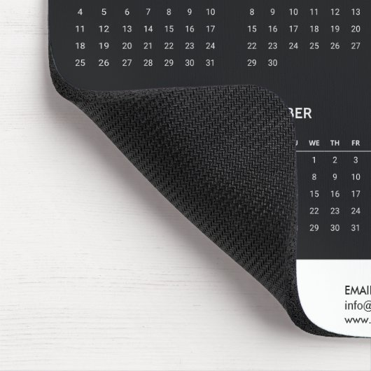 2025 Voljaar Kalender Business Logo Promotional Muismat (Hoek)