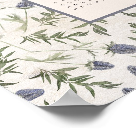 2025 Voljaar Kalender Thistle Poster (Hoek)