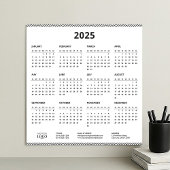 2025 Voljaar Mini Calendar Business Logo Modern Poster