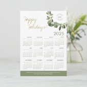 2025 Volledige Kalenderkrans Aangepaste Logo QR-co (Staand voorkant)