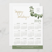 2025 Volledige Kalenderkrans Aangepaste Logo QR-co (Voorkant / Achterkant)