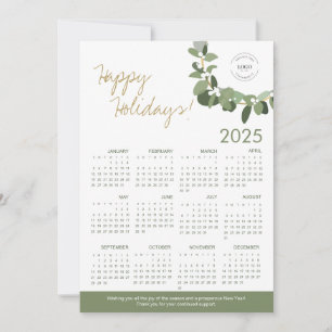 2025 Volledige Kalenderkrans Aangepaste Logo QR-co