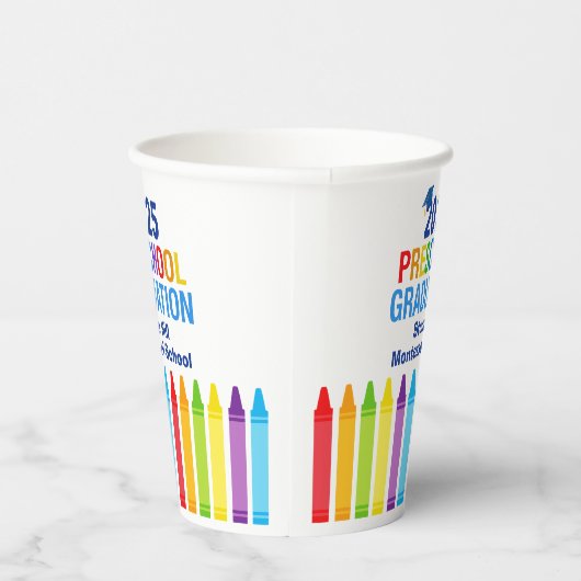 2025 Voorschoolse Afstuderen Custom School Party Papieren Bekers (Rechts)