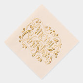 2025 Vrolijk Kerstfeest Folie Servetten (Rechts)