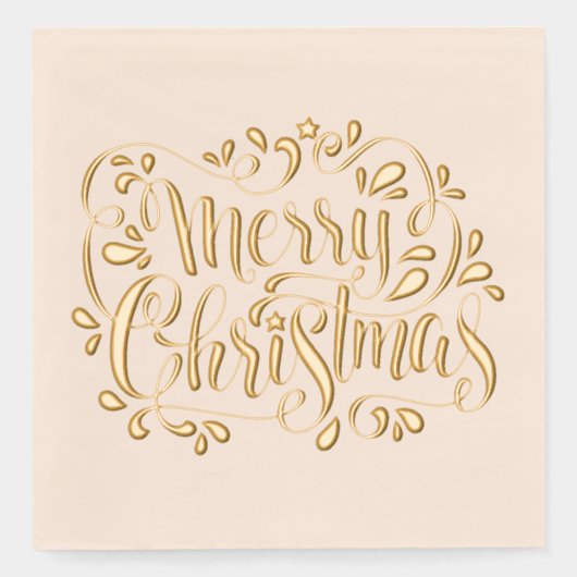 2025 Vrolijk Kerstfeest Folie Servetten (Voorkant)