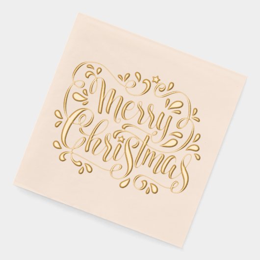 2025 Vrolijk Kerstfeest Folie Servetten (Links)