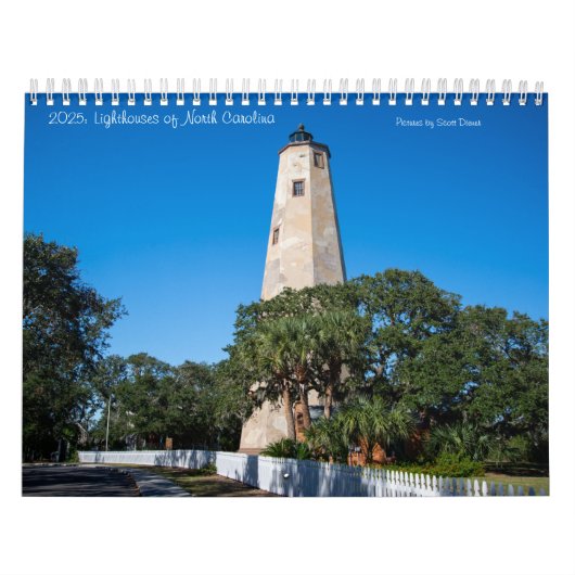 2025: Vuurtorens van North Carolina Kalender Med (Hoes)