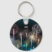 2025 Vuurwerk Happy New Year Sleutelhanger (Voorkant)