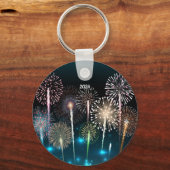 2025 Vuurwerk Happy New Year Sleutelhanger (Achterkant)