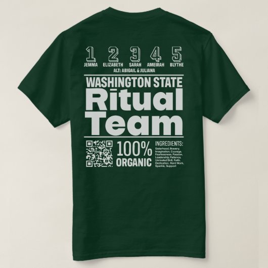 2025 WA Ritual Team - Elisabeth T-shirt (Design achterkant)