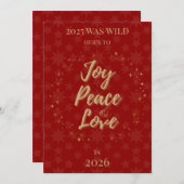 2025 Was Wild Christmas & Holiday Kaart (Voorkant / Achterkant)