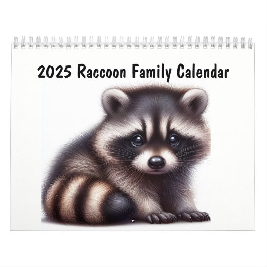 2025 Wasbeer Familie Fun Animals Kalender (Hoes)