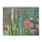 2025 Waterverf Woestijnwandkalender Kalender (Hoes)