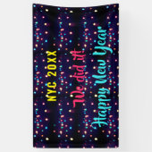 2025 We deden het Gelukkig Nieuwjaar Kleurrijke Li Spandoek (Verticaal)