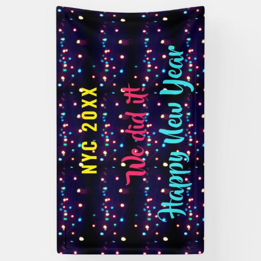 2025 We deden het Gelukkig Nieuwjaar Kleurrijke Li Spandoek (Verticaal)