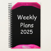2025 Wekelijkse Plannen Eenvoudig Roze Lippen Ontw Planner (Voorkant)