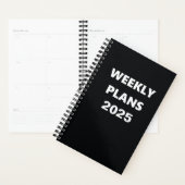 2025 Wekelijkse Plannen Eenvoudig Zwart Wit Ontwer Planner (Display)