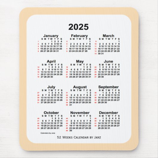 2025 Wheat 52 Week agenda van Janz Muismat (Voorkant)
