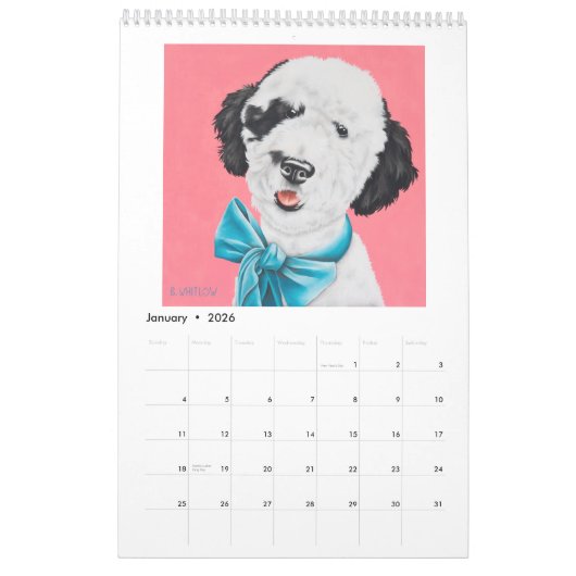 2025 Whimsical Dog Calendar - Groot Kalender (Jan 2026)