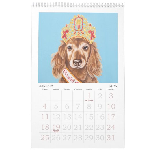 2025 Whimsical Dog Kalender (Jan 2026)