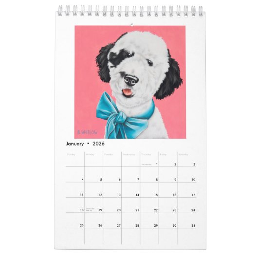 2025 Whimsical Dog Kalender - Klein (Jan 2026)