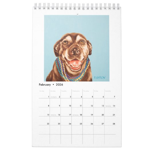 2025 Whimsical Dog Kalender - Klein (Feb 2026)