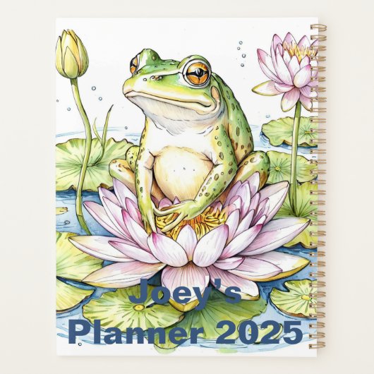 2025, Whimsical Frog, Frog and Lily Planner (Achterkant)