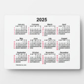 2025 White 52 Week ISO Desk Calendar, gepubliceerd Fotoplaat (voorkant)