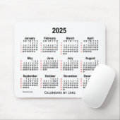 2025 White 52 Weeks Agenda van Janz Muismat (Met muis)