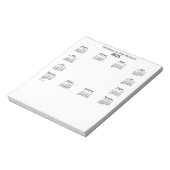 2025 White Calendar door Janz Notepad Notitieblok (Linkerzijde)