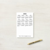2025 White Calendar van Janz Post-it Notes (Op bureau)