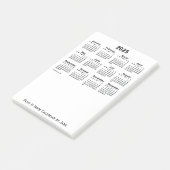 2025 White Calendar van Janz Post-it Notes (Schuin)