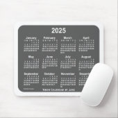 2025 White Charcoal Calendar van Janz Muismat (Met muis)