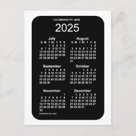 2025 White Neon 6 maanden Mini Calendar van Janz Briefkaart